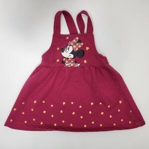 Disney Minnie Mouse Red Sparkle Baby Girls Dress in a Size 24 Month